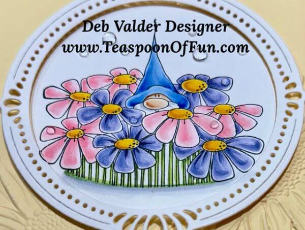 Gnome Bouquet of Flowers. All products can be purchased in our Teaspoon Of Fun Paper Crafting Shop at www.TeaspoonOfFun.com/SHOP