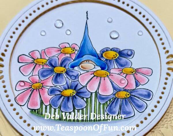 Gnome Bouquet of Flowers. All products can be purchased in our Teaspoon Of Fun Paper Crafting Shop at www.TeaspoonOfFun.com/SHOP