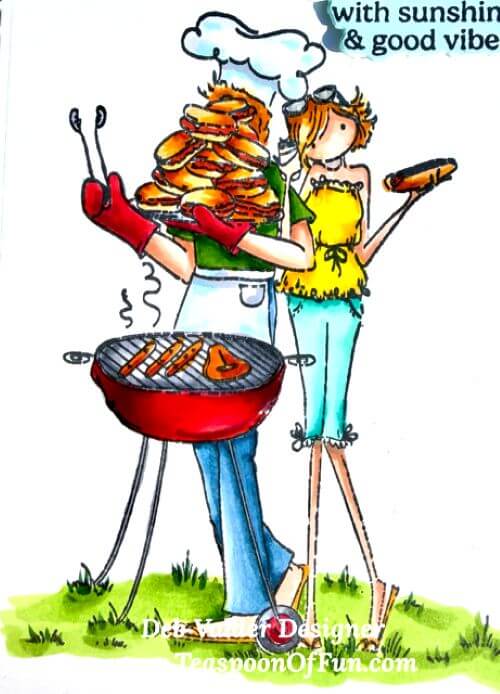 Barbecue on the 4th Of July. All products can be purchased in our Teaspoon Of Fun Paper Crafting Shop at www.TeaspoonOfFun.com/SHOP