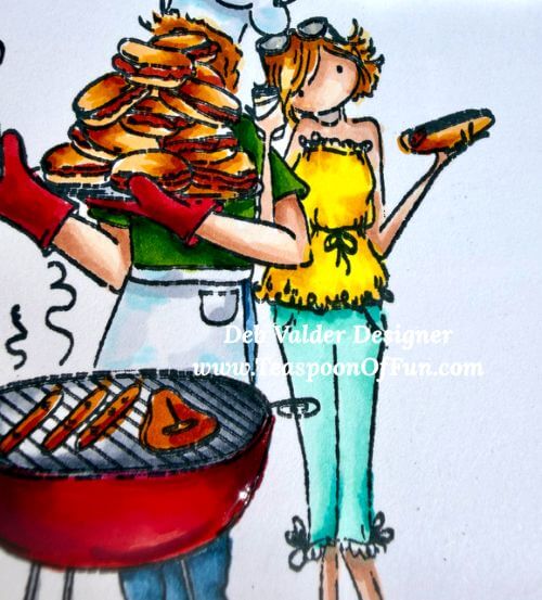 Barbecue on the 4th Of July. All products can be purchased in our Teaspoon Of Fun Paper Crafting Shop at www.TeaspoonOfFun.com/SHOP