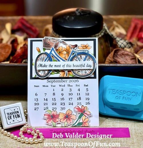 2026 September Calendar Template. All products can be purchased from Teaspoon Of Fun's Paper Crafting Shop at www.TeaspoonOfFun.com/SHOP