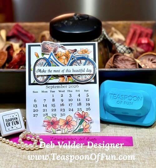 2026 September Calendar Template. All products can be purchased from Teaspoon Of Fun's Paper Crafting Shop at www.TeaspoonOfFun.com/SHOP