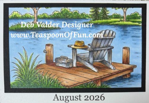 2026 August Calendar Template. All products can be purchased from Teaspoon Of Fun's Paper Crafting Shop at www.TeaspoonOfFun.com/SHOP