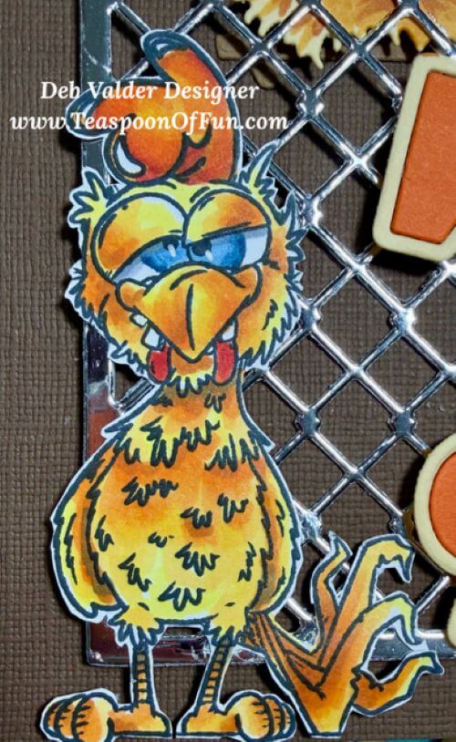 The Rooster is in the Hen House. All products can be purchased in our Teaspoon Of Fun Paper Crafting Shop at www.TeaspoonOfFun.com/SHOP.