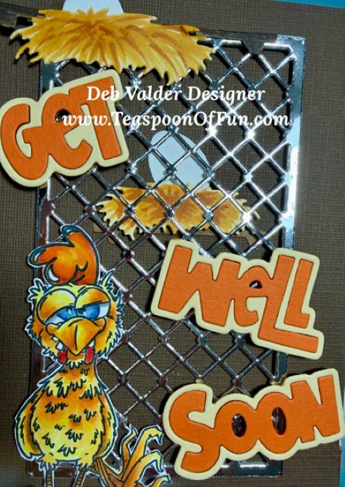 The Rooster is in the Hen House. All products can be purchased in our Teaspoon Of Fun Paper Crafting Shop at www.TeaspoonOfFun.com/SHOP.