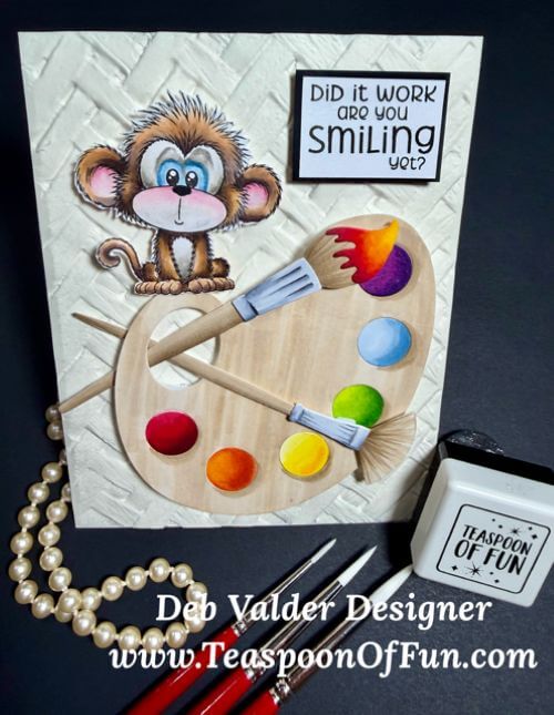 Monkey Business Coloring Palette. All products can be purchased in our Teaspoon Of Fun Paper Crafting Shop at www.TeaspoonOfFun.com/SHOP.