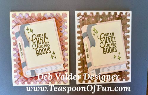 Just a Girl and Her Books. All products can be purchased in our Teaspoon Of Fun Paper Crafting Shop at www.TeaspoonOfFun.com/SHOP.