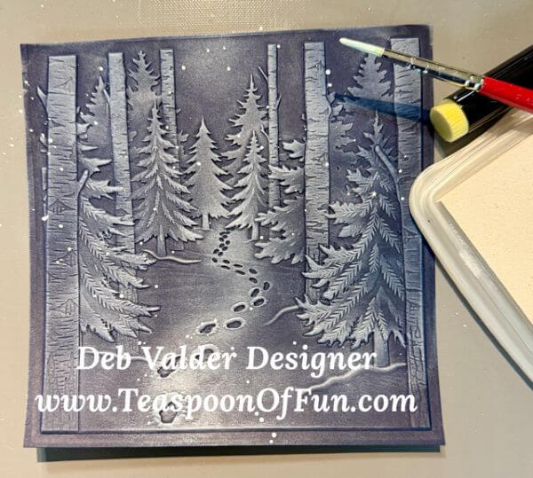 Snowy Footpath Leads Forest Friends. All products can be purchased in our Teaspoon Of Fun Paper Crafting Shop at www.TeaspoonOfFun.com/SHOP.