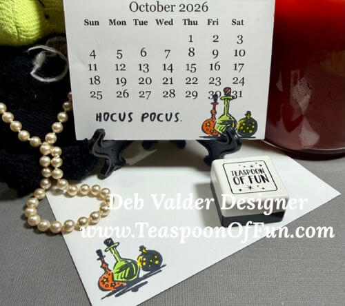 2026 October Calendar Template. All products can be purchased in our Teaspoon Of Fun Paper Crafting Shop at www.TeaspoonOfFun.com/SHOP.