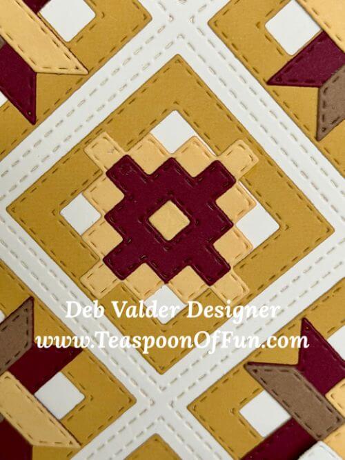 Patchwork Pathways Card Quilting. All products can be purchased in our Teaspoon Of Fun Paper Crafting Shop at www.TeaspoonOfFun.com/SHOP.