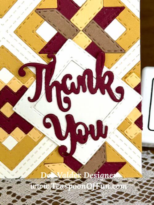 Patchwork Pathways Card Quilting. All products can be purchased in our Teaspoon Of Fun Paper Crafting Shop at www.TeaspoonOfFun.com/SHOP.