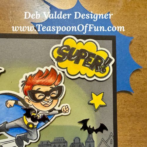 Twining Birthday Super Heroes. All products can be purchased in our Teaspoon Of Fun Paper Crafting Shop at www.TeaspoonOfFun.com/SHOP.