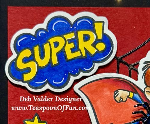 Twining Birthday Super Heroes. All products can be purchased in our Teaspoon Of Fun Paper Crafting Shop at www.TeaspoonOfFun.com/SHOP.