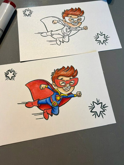 Twining Birthday Super Heroes. All products can be purchased in our Teaspoon Of Fun Paper Crafting Shop at www.TeaspoonOfFun.com/SHOP.