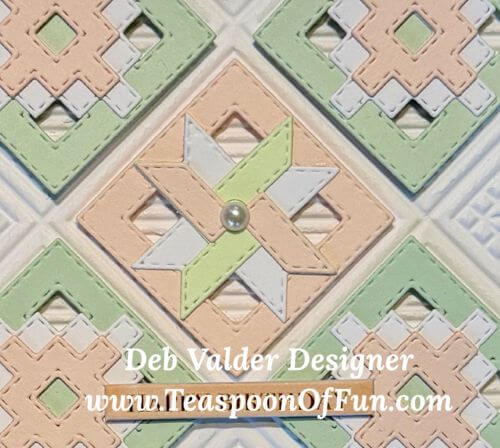 Quilting On My Homemade Cards. All products can be purchased in our Teaspoon Of Fun Paper Crafting Shop at www.TeaspoonOfFun.com/SHOP.
