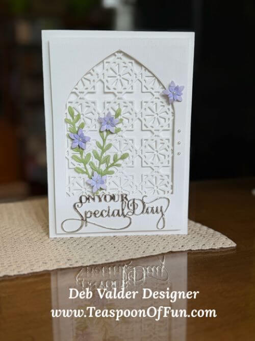 Treasured Wedding Wishes Card. All products can be purchased in our Teaspoon Of Fun Paper Crafting Shop at www.TeaspoonOfFun.com/SHOP.