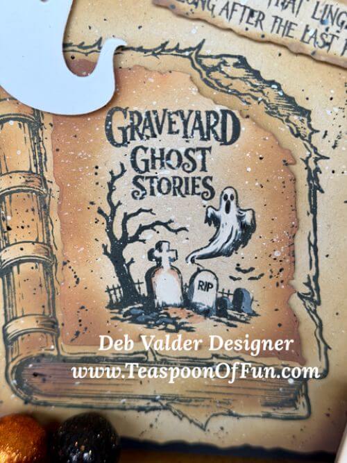 Halloween Graveyard Ghost Stories. All products can be purchased in our Teaspoon Of Fun Paper Crafting Shop at www.TeaspoonOfFun.com/SHOP.