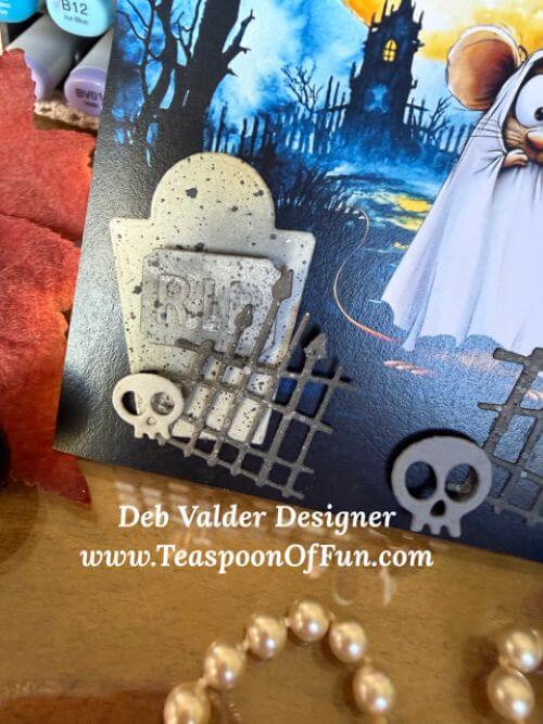 Ghosts In The Graveyard EEK. All products can be purchased in our Teaspoon Of Fun Paper Crafting Shop at www.TeaspoonOfFun.com/SHOP.
