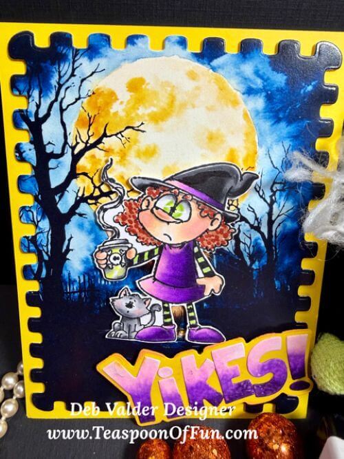 Witchy Nights YIKES. All products can be purchased in our Teaspoon Of Fun Paper Crafting Shop at www.TeaspoonOfFun.com/SHOP.