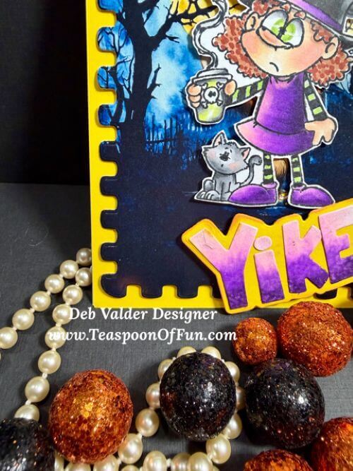Witchy Nights YIKES. All products can be purchased in our Teaspoon Of Fun Paper Crafting Shop at www.TeaspoonOfFun.com/SHOP.
